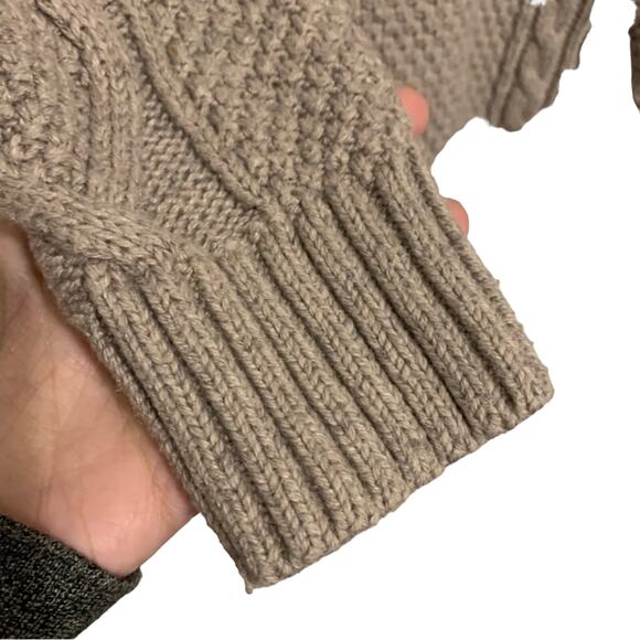 Lucky Brand Beige Cable Knit Mock Neck Sweater - Picture 2 of 9